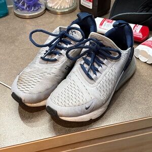 Nike Light Gray and Navy Airmax Sneakers